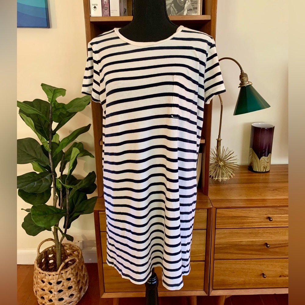 LAmade Striped Short Sleeve T-Shirt Dress Size L